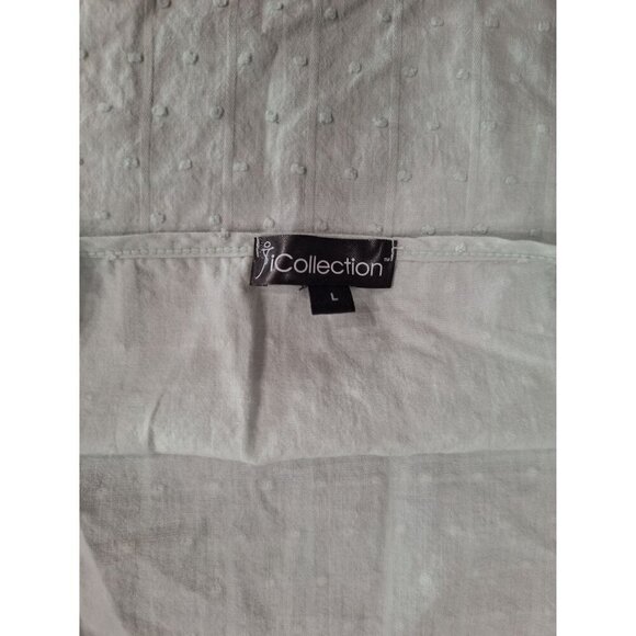 Icollection Mint Green Swiss Dot 100% Cotton Cami Top/Sz. L - Picture 3 of 4